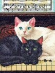 Ebony and Ivory Counted Cross Stitch Kit (image for) Ebony and Ivory Counted Cross Stitch Kit